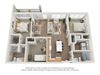3 Bedroom 3D Floor Plan